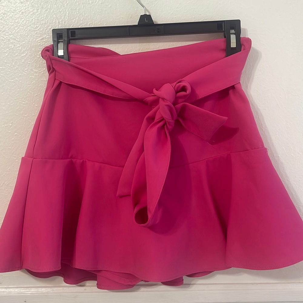Zara hot pink mini skirt